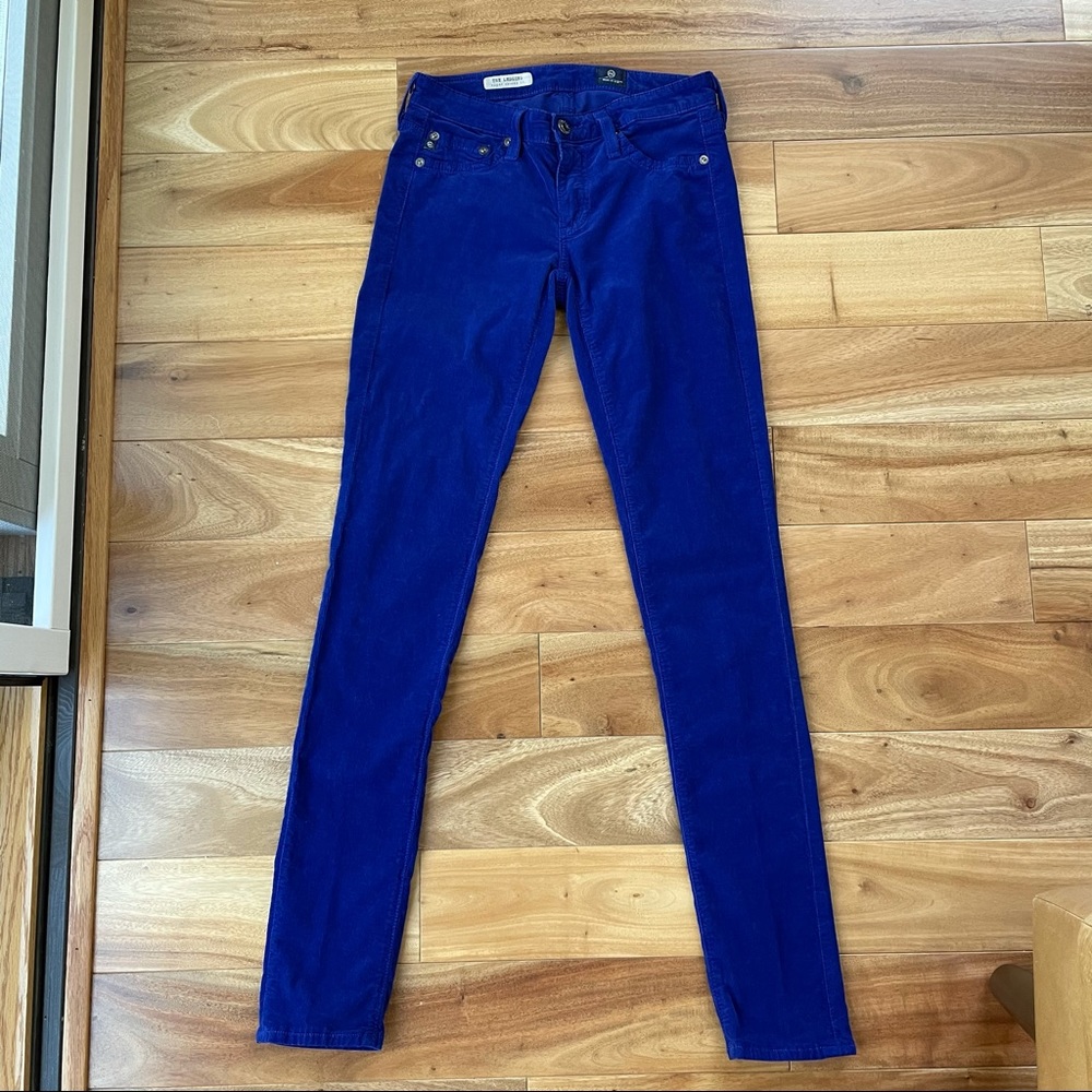 AG Adriano Goldschmied blue corduroy cords legging